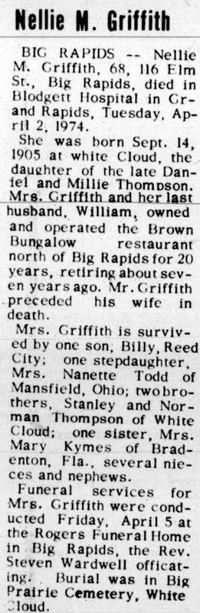 Brown Bungalow - April 1974 Former Owner Passes Away (newer photo)